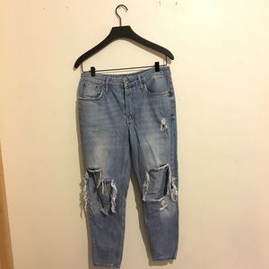Topshop distressed jeans